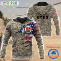 NCAA Utah Utes Military Veterans Camouflage Hoodie