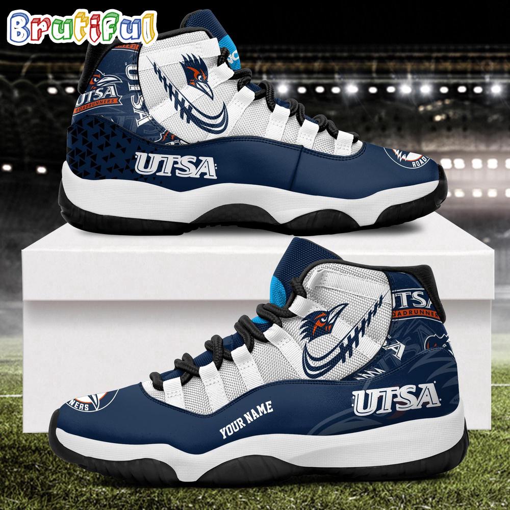 NCAA UTSA Roadrunners Sport Logo Team Personalized Air Jordan 11 Shoes