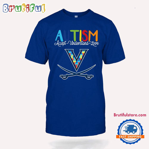 NCAA Virginia Cavaliers Autism Accept Understand Love T-Shirt