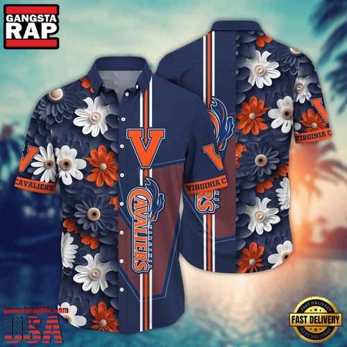NCAA Virginia Cavaliers Flower Style Hot Summer Aloha Hawaiian Shirt