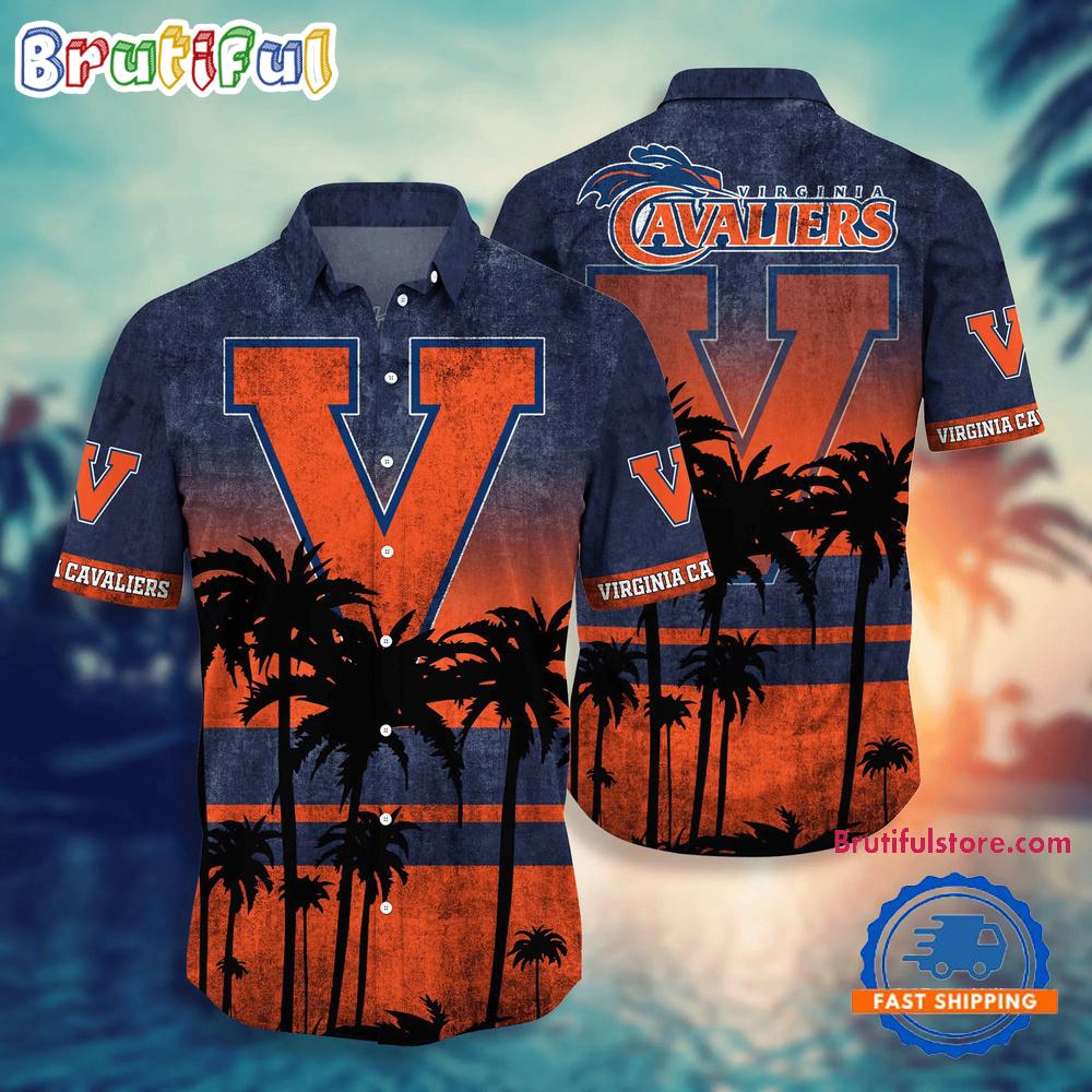 NCAA Virginia Cavaliers Palm Tree Tropical Summer Beach Hawaiian Shirt