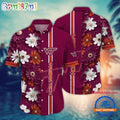 NCAA Virginia Tech Hokies Flower Summer Aloha Button Hawaiian Shirt
