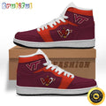 NCAA Virginia Tech Hokies Maroon Orange Air Jordan 1 High Sneakers