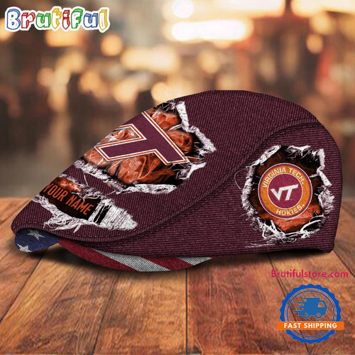 NCAA Virginia Tech Hokies Sport Team Design Jeff Cap