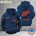 NCAA Virginia Tech Hokies Sport Team Design Logo Name Cargo Hoodie