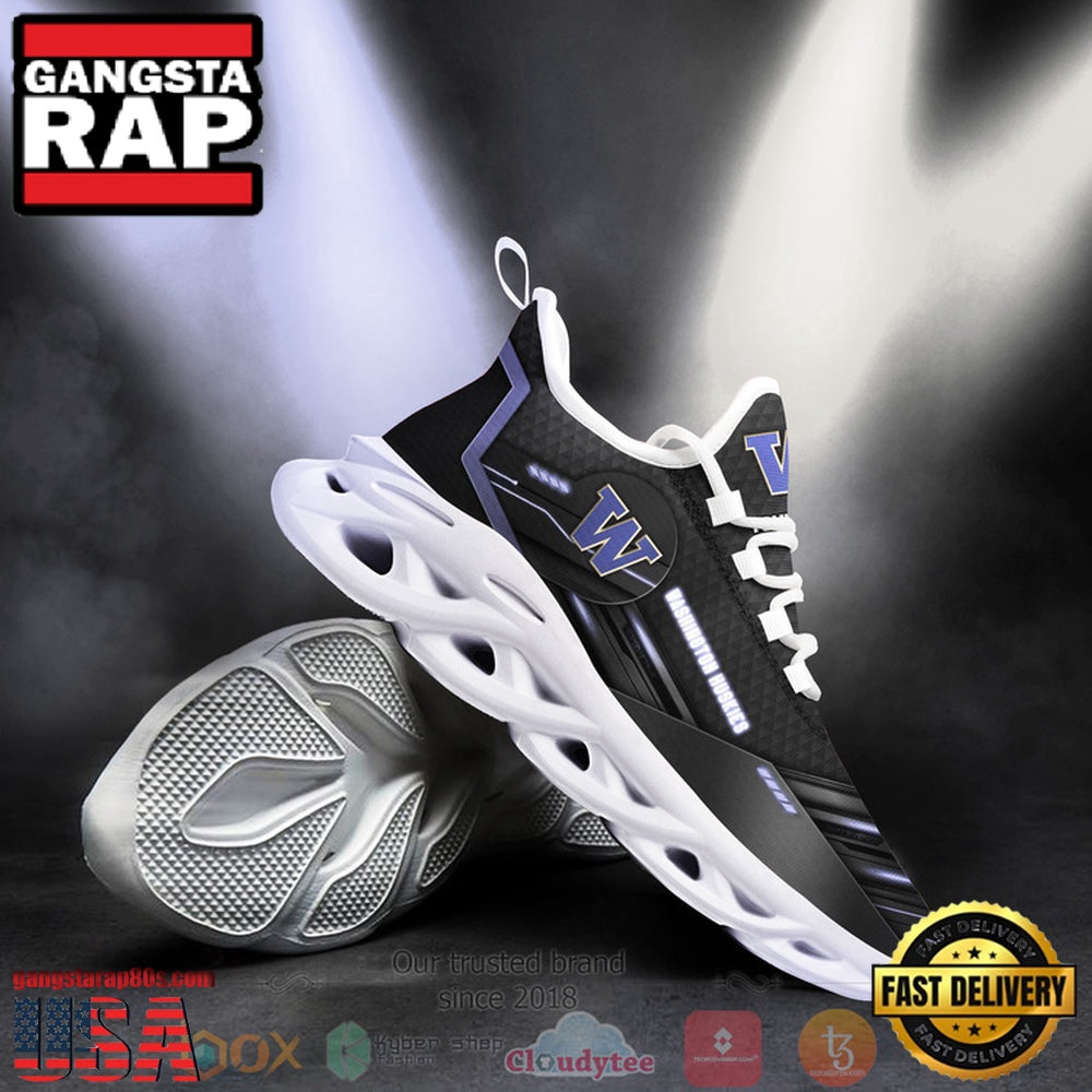 NCAA Washington Huskies Custom Name Clunky Unique Design Max Soul Shoes Running Sneakers