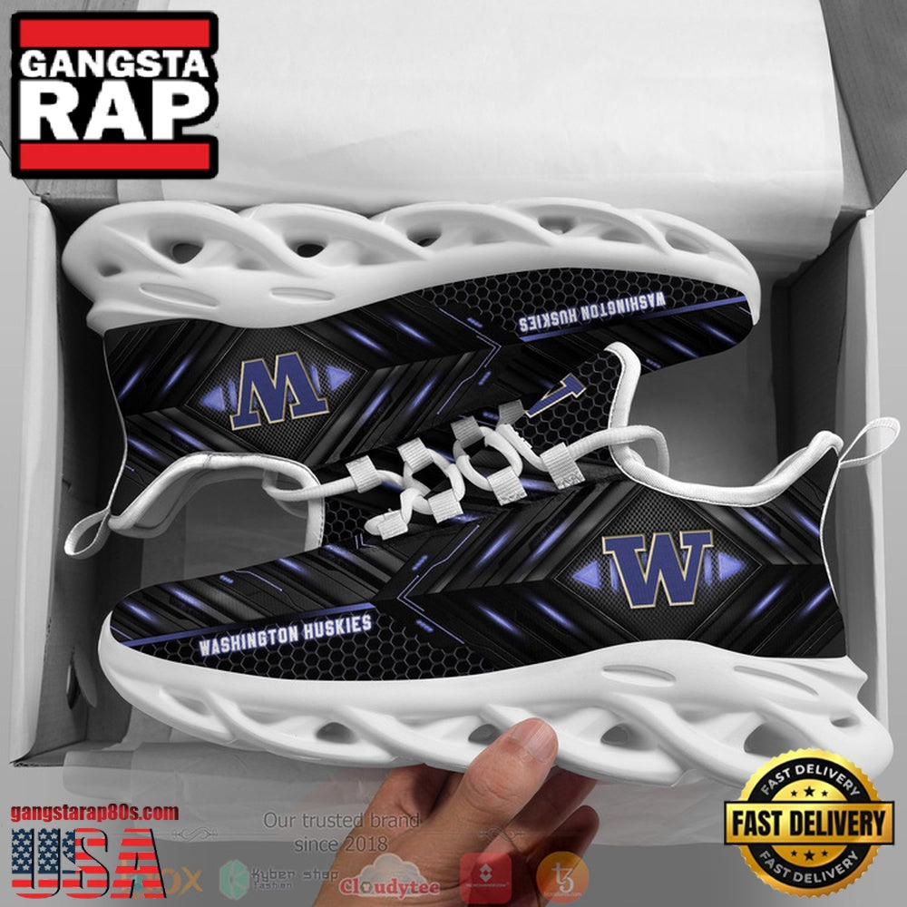 NCAA Washington Huskies Ncaa Custom Name Clunky Unique Design Max Soul Shoes Running Sneakers