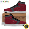 NCAA Washington State Cougars Red Grey Air Jordan 1 High Sneakers