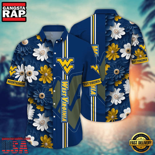 NCAA West Virginia Mountaineers Flower Style Hot Summer Aloha Hawaiian Shirt