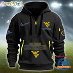 NCAA West Virginia Mountaineers Heavy Hoodie, Sporty Quarter Zip Hoodie