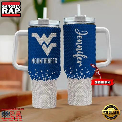 NCAA West Virginia Mountaineers Custom Name Stanley Diamond Tumbler 40oz