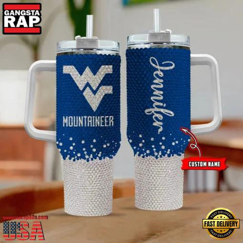 NCAA West Virginia Mountaineers Custom Name Stanley Diamond Tumbler 40oz