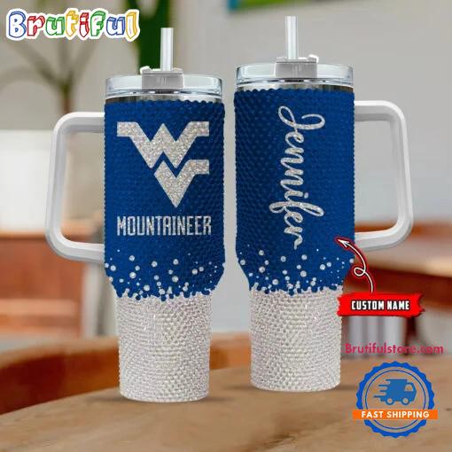 NCAA West Virginia Mountaineers Personalized Stanley Diamond Tumbler 40oz