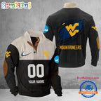 NCAA West Virginia Mountaineers Sport Team Custom Name And Number Buttoned Collar Sweatshirt