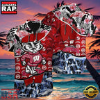 NCAA Wisconsin Badgers 3D Print Custom Name Hawaiian Shirt Cheap