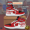 NCAA Wisconsin Badgers Custom Name Air Jordan 1 Shoes Running Sneakers