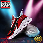 NCAA Wisconsin Badgers Football Clunky Unique Design Max Soul Shoes Running Sneakers