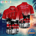 NCAA Wisconsin Badgers Palm Tree Tropical Summer Beach Hawaiian Shirt