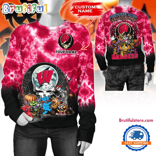 NCAA Wisconsin Badgers Special Football Halloween Limited New Sweatshirt, Hoodie, T Shirt