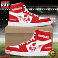NCAA Wisconsin Badgers Sport Team CustomAir Jordan 1 Running Sneakers Shoes