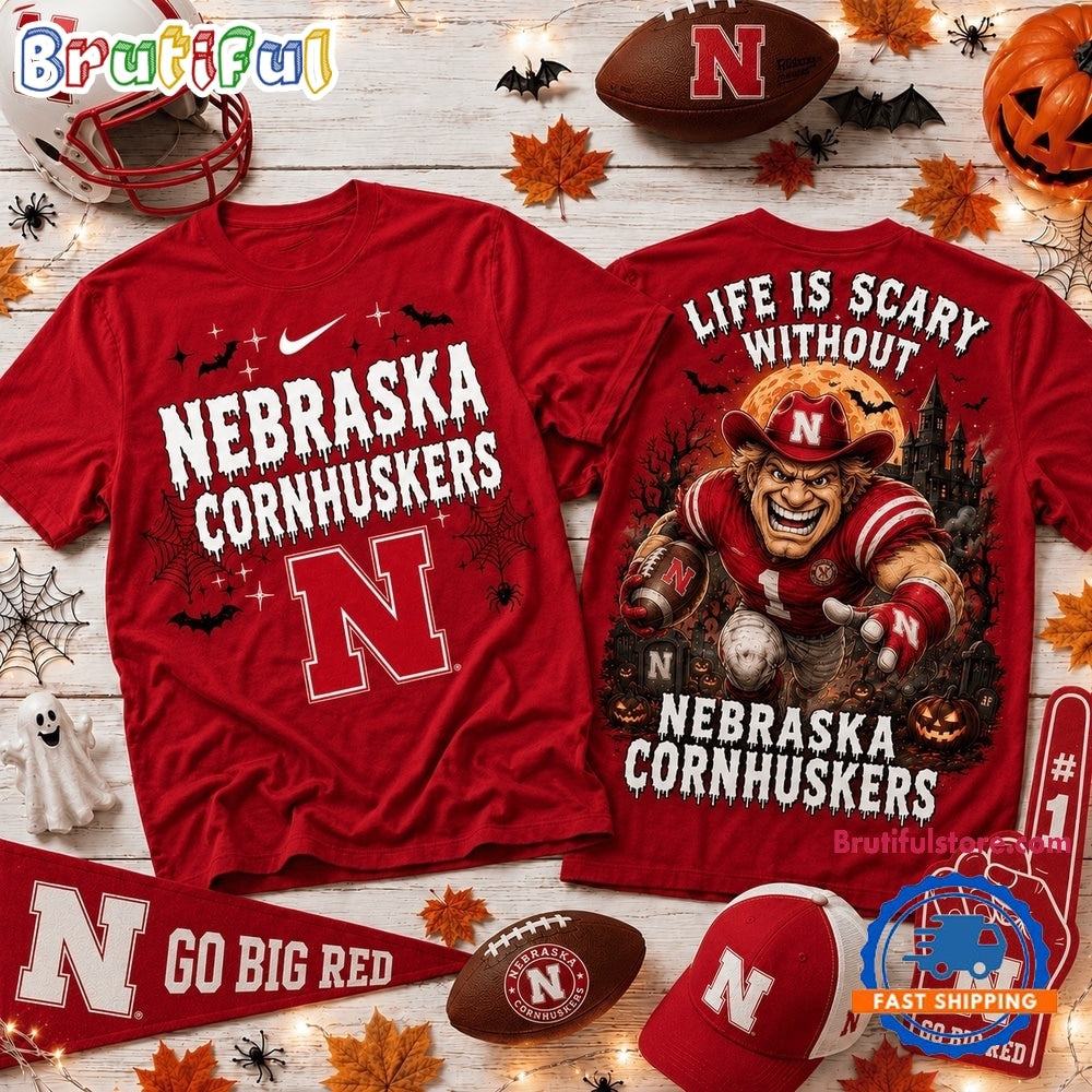 Nebraska Cornhuskers 2026 NCAA Halloween New Design 3D Shirt