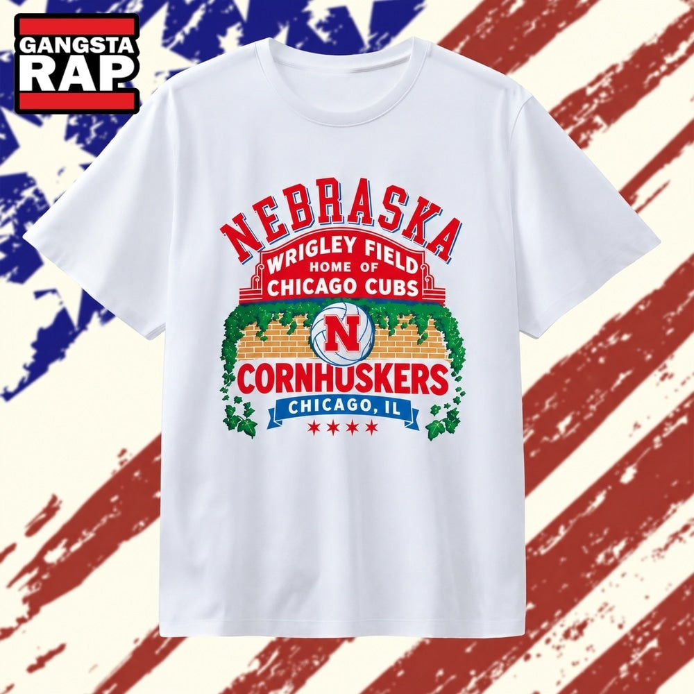 Nebraska Cornhuskers 2026 Volleyball Wrigley Field Chicago T Shirt