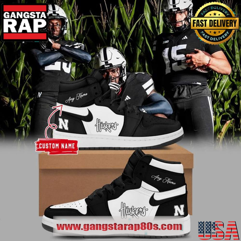 Nebraska Cornhuskers Dark Mode Limited Edition Air Jordan 1 Sneakers Shoes