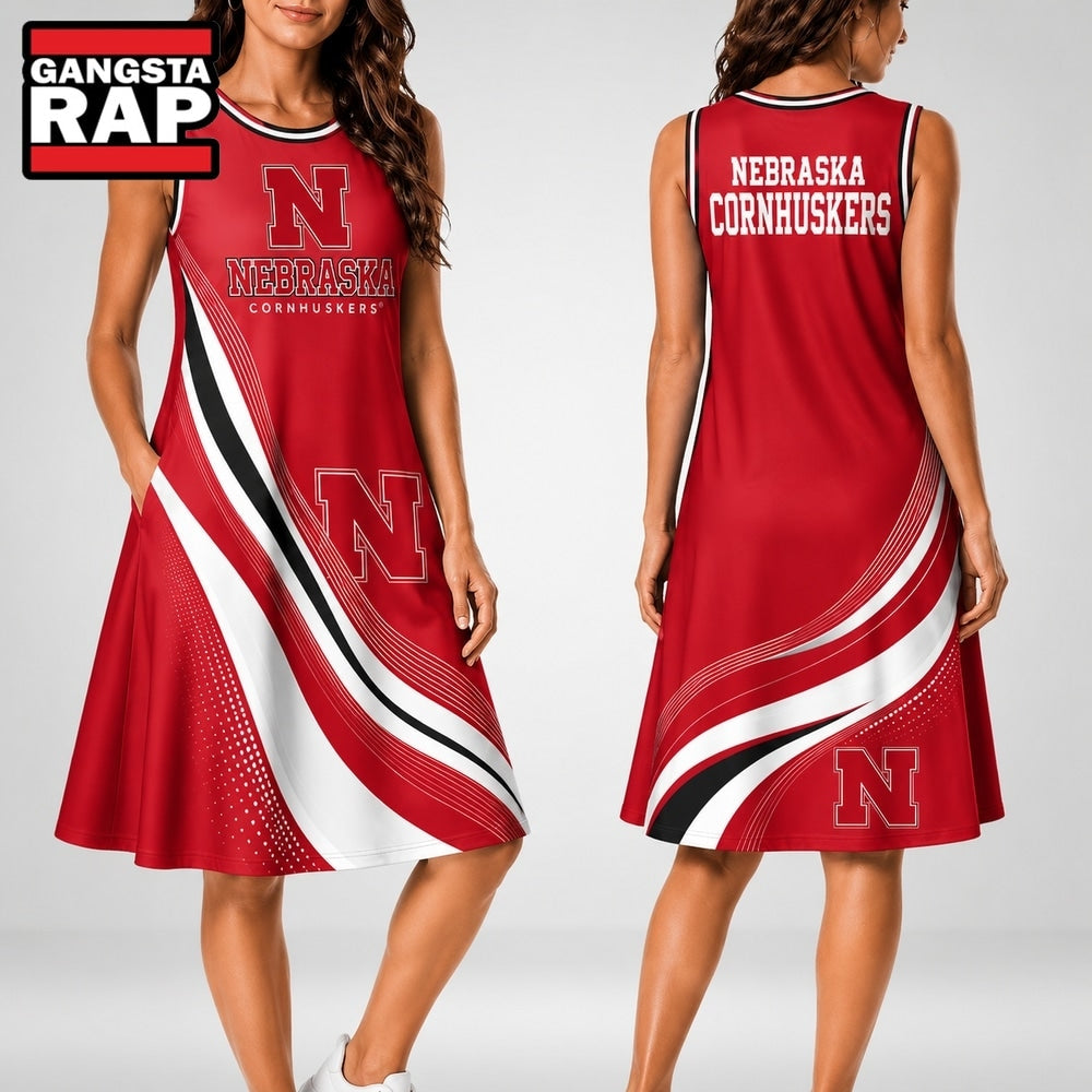 Nebraska Cornhuskers NCAA Team Pride Women’s Sleeveless Dress