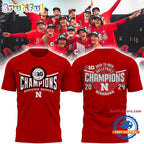 Nebraska Huskers Back To Back Big Ten Women’s Volleyball Regular Season Champions Hoodie T-Shirt