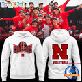 Nebraska Huskers Back To Back Big Ten Women’s Volleyball Regular Season Champions White Hoodie