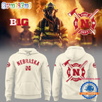 Nebraska Huskers Baseball x Firefighter Appreciation Night Hoodie T-Shirt