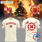 Nebraska Huskers Baseball x Firefighter Appreciation Night Hoodie T-Shirt