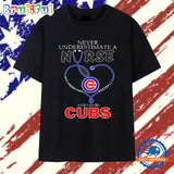 Never underestimate a nurse who understands baseball and loves Chicago Cubs T Shirt