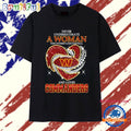 Never Underestimate a Woman Who Understands Football and Loves Washington Commanders Football 2025 T Shirt