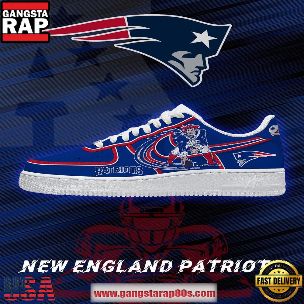 New England Football NFL Team Logo Air Force 1 Sneakers Shoes Sneakers