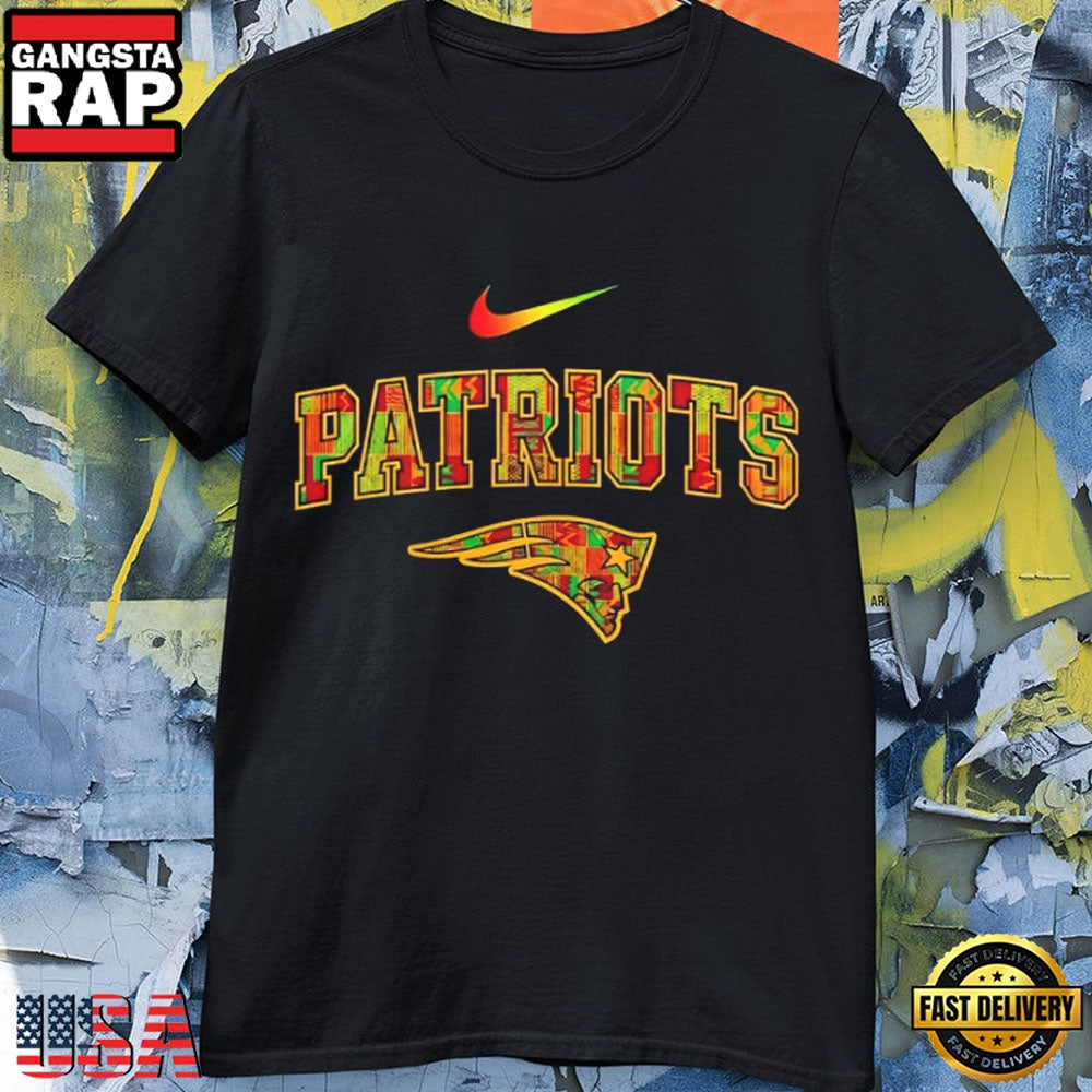 New England Patriots 100th Anniversary Pride Go Patriots Logo T-Shirt