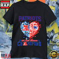 New England Patriots 2025 AFC East Division Champions Diamond Hearts T-Shirt