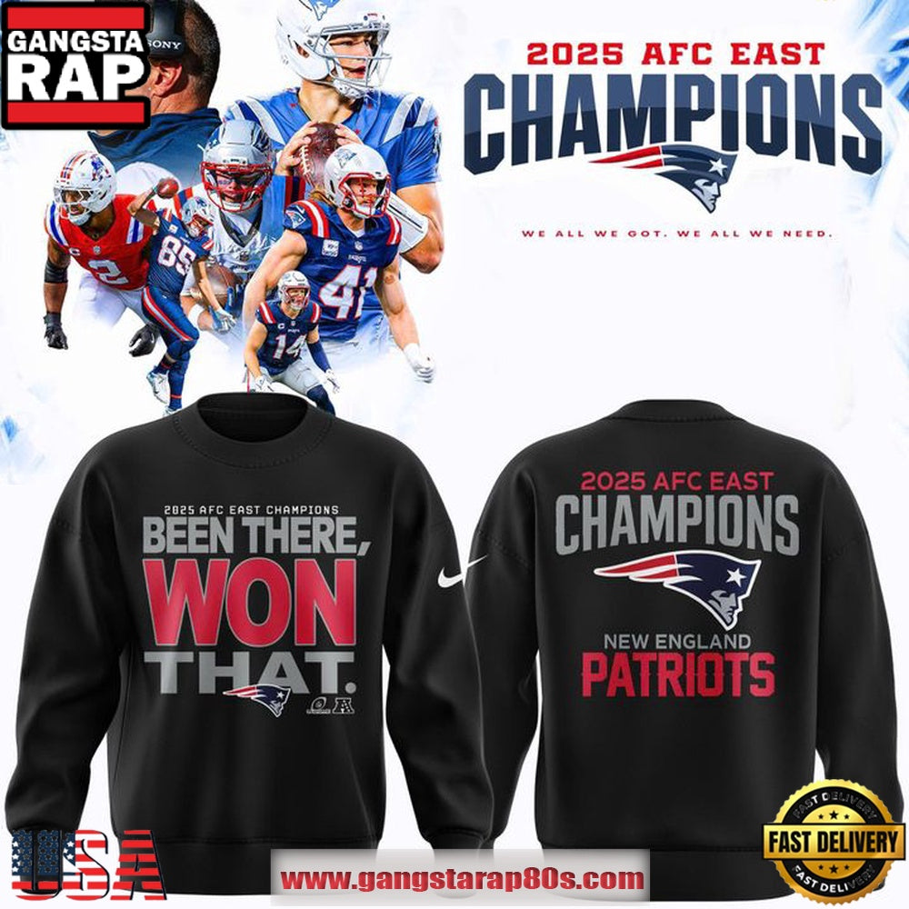 New England Patriots 2025 AFC East Division Champions Sweatshirt