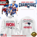 New England Patriots 2025 AFC East Division Champions Sweatshirt-White