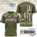 New England Patriots 2025 NFL Salute to Service Camo All Over Print Shirt
