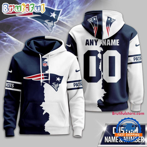 New England Patriots 2025 NFL Victory Split Limited Hoodie Shirt