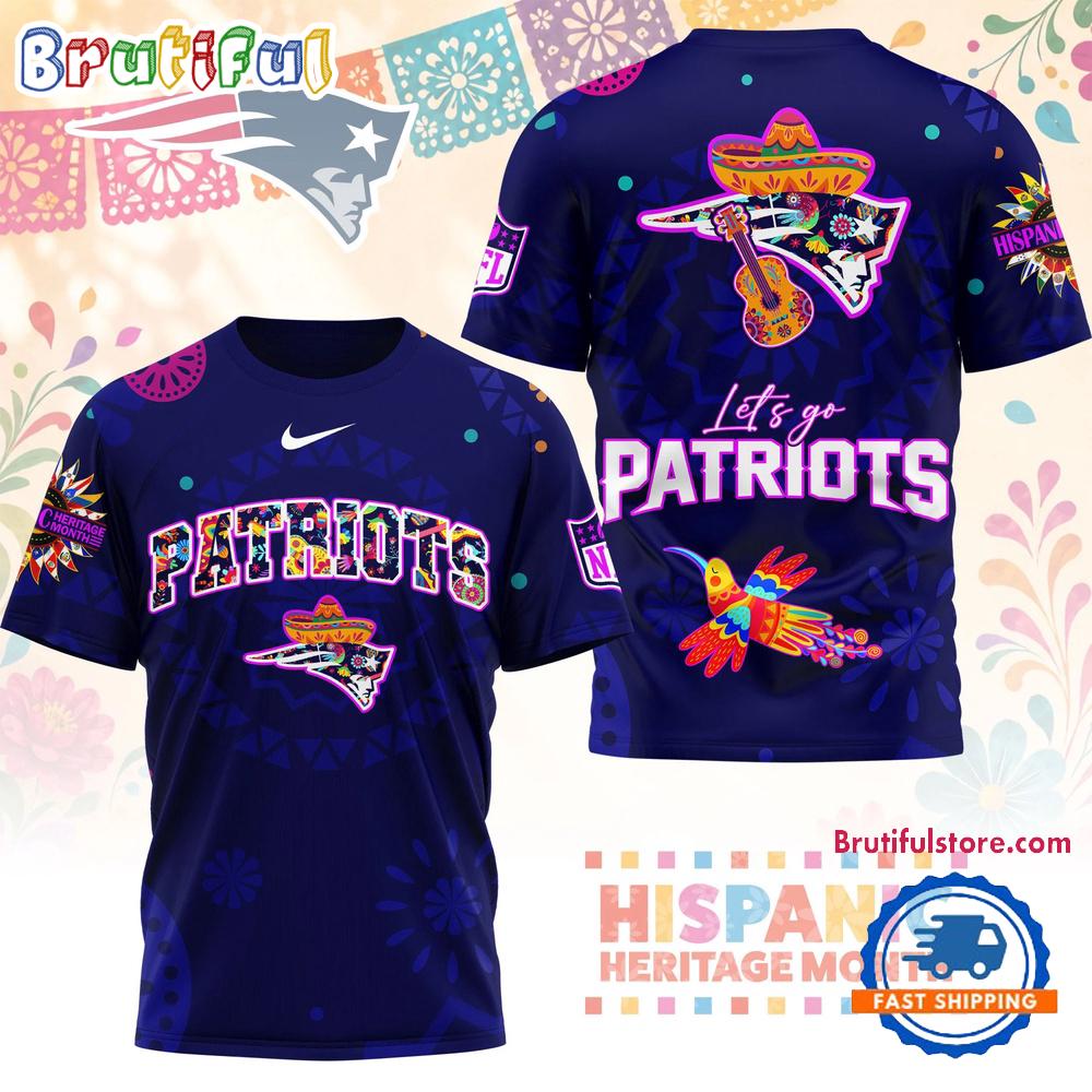 New England Patriots 2026 NFL Hispanic Heritage Fiesta 3D Shirt