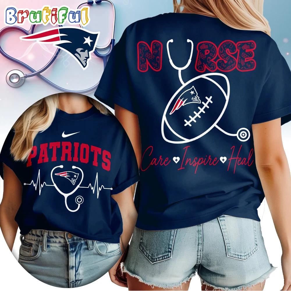 New England Patriots 2026 NFL Nurse Care Inspire Heal Unisex 3D Shirt