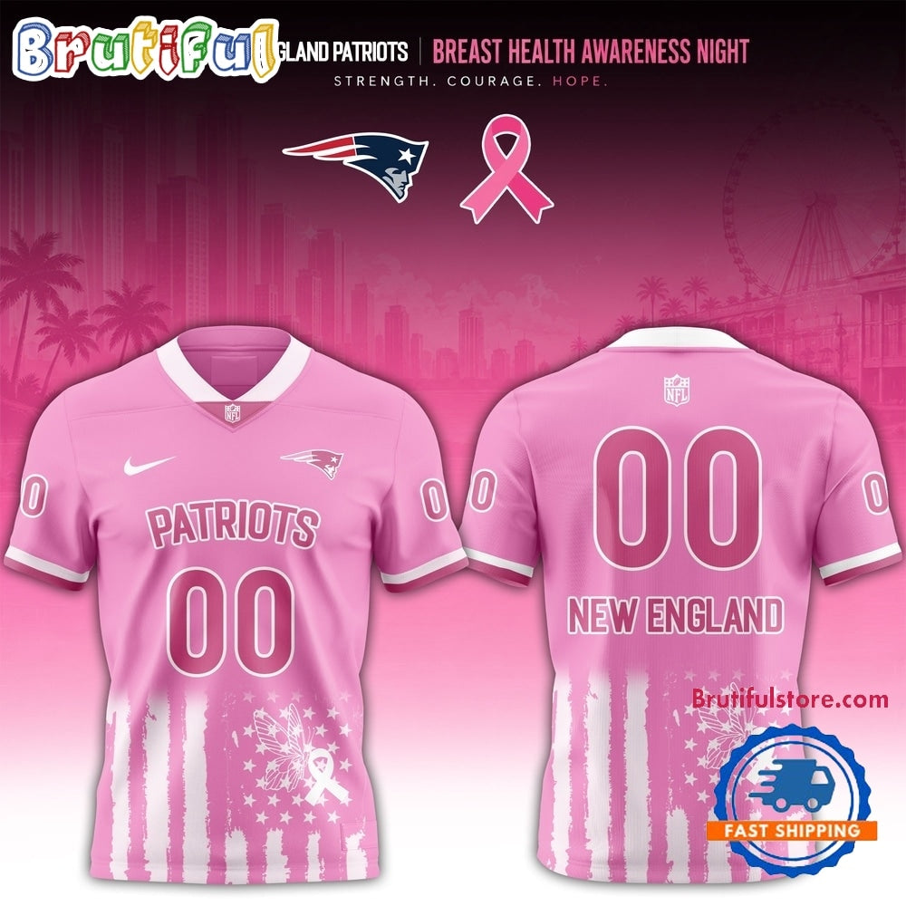 New England Patriots 2026 x Breast Health Awareness Night Limited Edition Football Jersey