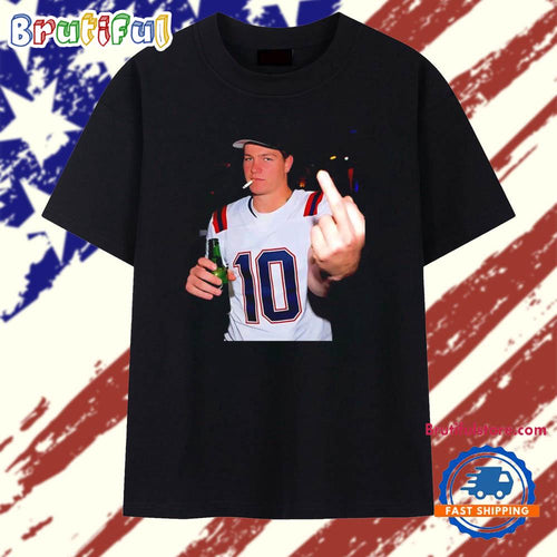 New England Patriots Champions Drake Maye smoking middle finger T Shirt