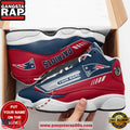 New England Patriots Custom Name Air Jordan 13 Sneakers Shoes