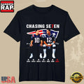 New England Patriots Drake Maye Tom Brady Chasing Seven Championships Signature T-Shirt