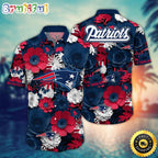 New England Patriots Hawaii Shirt Flower Colorful Coastal Wear