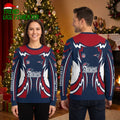 New England Patriots Lightning Bolt Logo Ugly Christmas Sweater