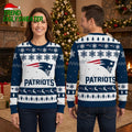 New England Patriots Logo Snowflake Pattern Ugly Christmas Sweater